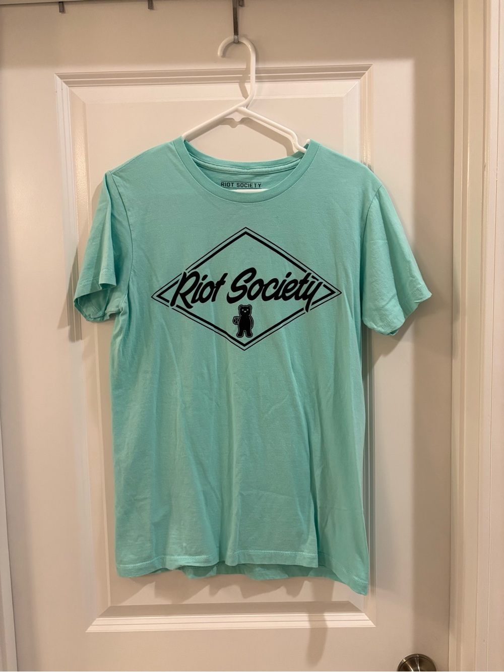 riot society Mint Aqua Graphic Logo Short Sleeve Tee